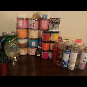 Candles,perfumes, candle holders, lotion, body wash,